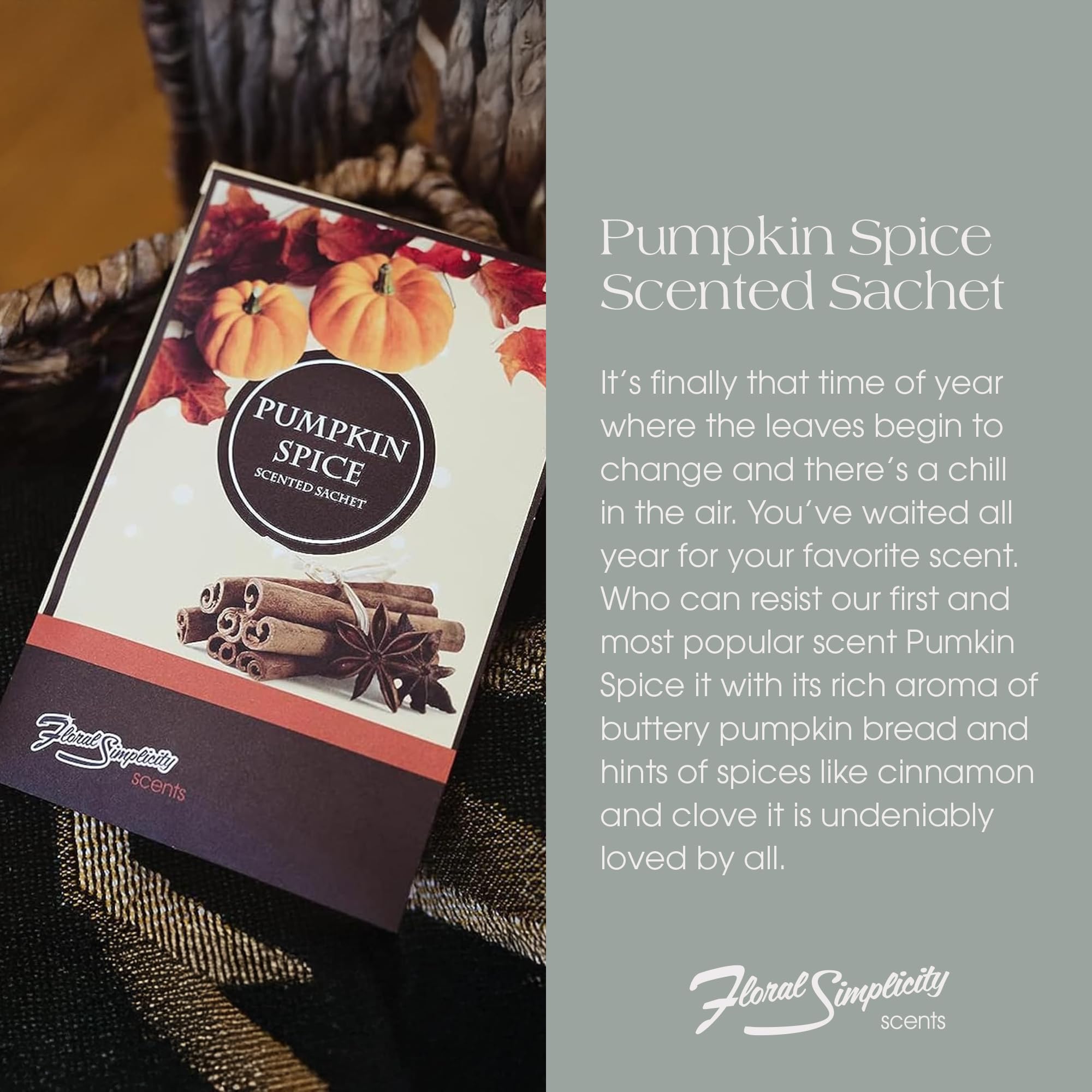 Amazon.com: Simplicity Scents Pumpkin Spice Scented Sachets Pack